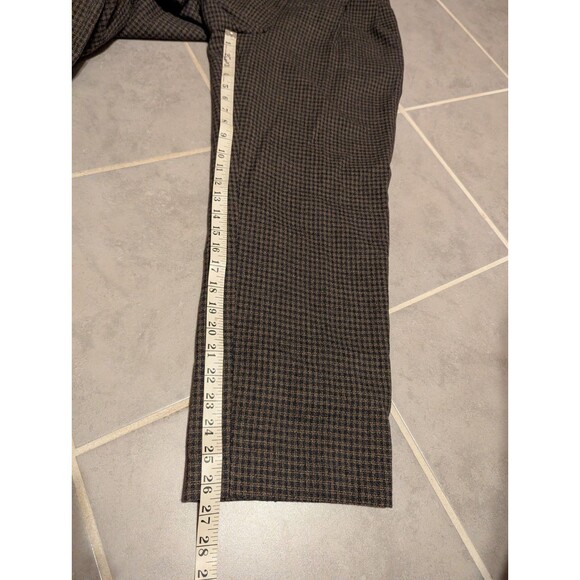 Vintage 80s High Waist Houndstooth Wool Blend Trousers womenMade in Romania Sz 8 - Picture 5 of 15
